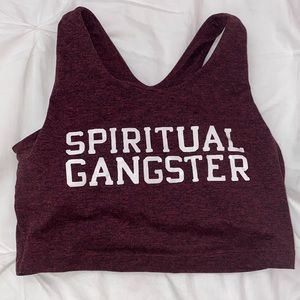 Spiritual Gangster sports bra , small